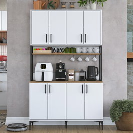 Hanah Home Armario Multiusos Nogal y Blanco